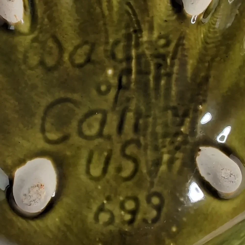 Handmade Green Decorative Shells Wade of California USA 699